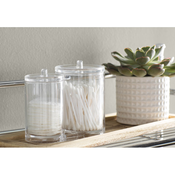 Wayfair Basics™ Wayfair Basics 2 Compartment Cotton Swab Container